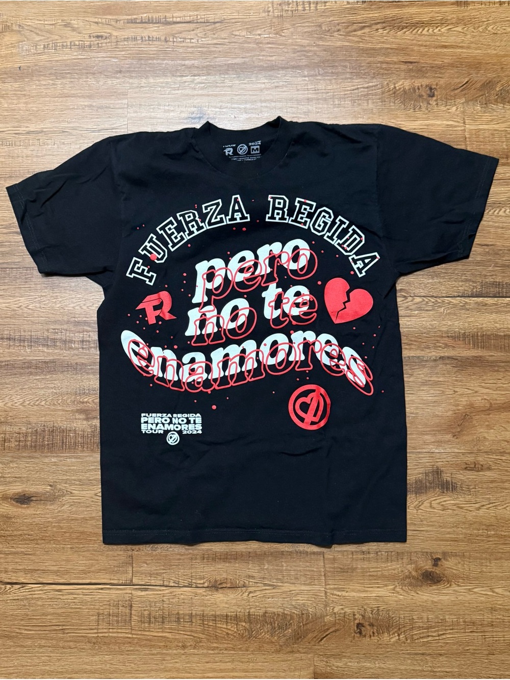 Fuerza Regida 'Pero No Te Enamores' Black Graphic Tee